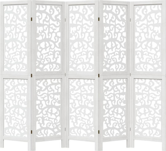 vidaXL Διακοσμητικό Παραβάν Ξύλινο με 5 Φύλλα 175x160cm