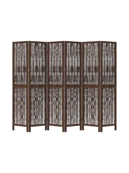 vidaXL Decorativ Paravan Lemn cu 6 Panouri 210x180cm