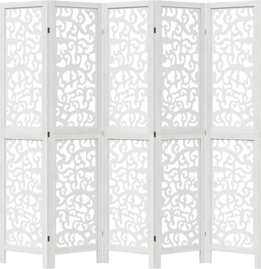 vidaXL Διακοσμητικό Παραβάν Ξύλινο με 5 Φύλλα 175x180cm