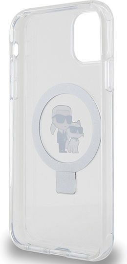 Karl Lagerfeld Karl&choupette Glitter Magsafe Back Cover Πλαστικό Λευκό (iPhone XR)