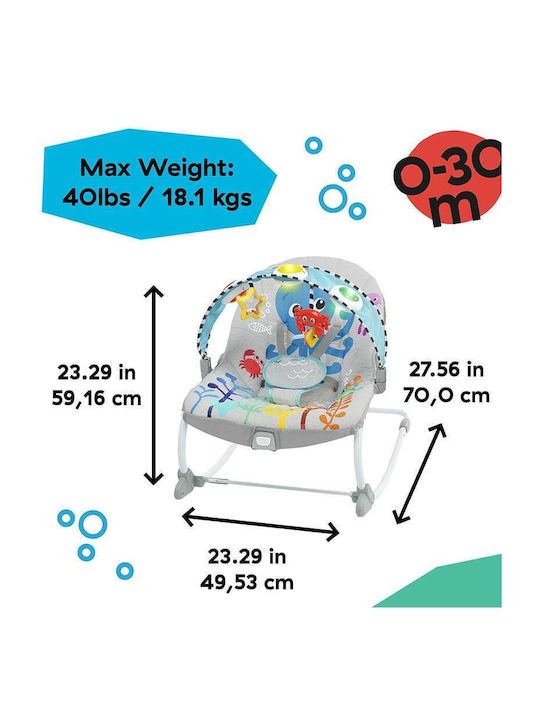 Baby Einstein Ηλεκτρικό Relax Μωρού Kick to It Opus με Μουσική και Δόνηση Πολύχρωμο για Παιδί έως 18kg