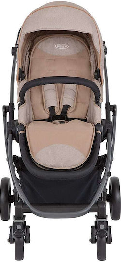 Graco Evo Trio Ρυθμιζόμενο Καρότσι 2 σε 1 Kατάλληλο για Nεογέννητο Μπεζ 9kg