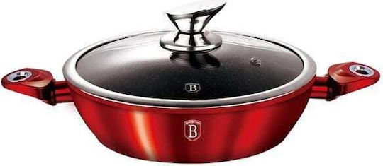 Berlinger Haus Metallic Line Shallow Pot made of Aluminum 2.3lt / 24cm Burgundy