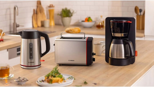Bosch Mymoment Βραστήρας 1.7lt 2400W Ασημί