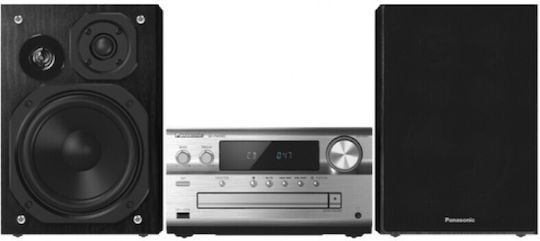 Panasonic Ηχοσύστημα 3.0 SC-PMX90EG SC-PMX90EG-S 120W με CD / Digital Media Player, WiFi και Bluetooth Ασημί