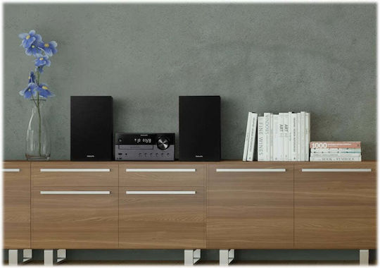 Philips Аудиосистема 2 TAM4505 TAM4505/12 60W с CD / Цифрови медии Player, WiFi и Bluetooth Черен