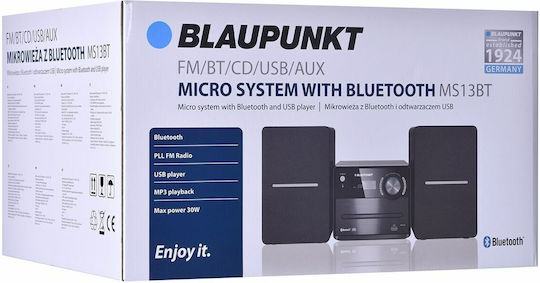 Blaupunkt Ηχοσύστημα 2.0 MS13BT 15W με CD Player και Bluetooth Μαύρο