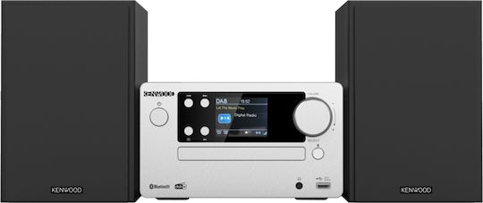 Kenwood Sistem audio 2.1 M-725DAB-S 50W cu CD / Media digitale Player și Bluetooth Argintiu