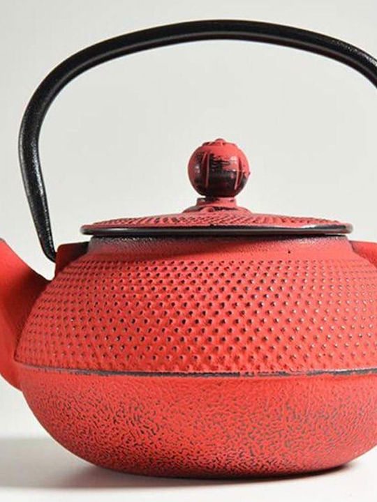Dinox Oriental Τσαγιέρα με Φίλτρο Μαντεμένια Κόκκινη 500ml