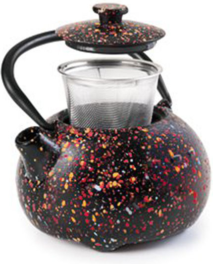 Ibili Graffiti Teapot with Filter Cast Iron Black Poi 350ml