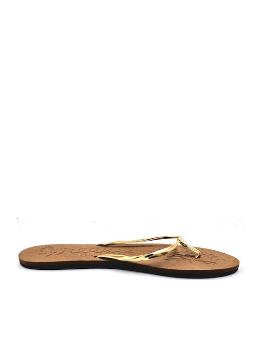 Wispy RF0I1629 Women's Flip Flops Gold