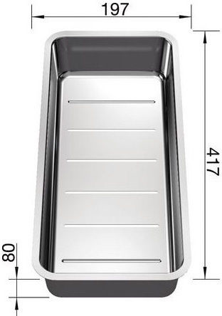 Blanco 227 692 Μπωλ Αποστράγγισης Νεροχύτη Inox Ασημί