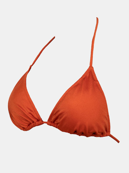 Padded Triangle Bikini Top Orange