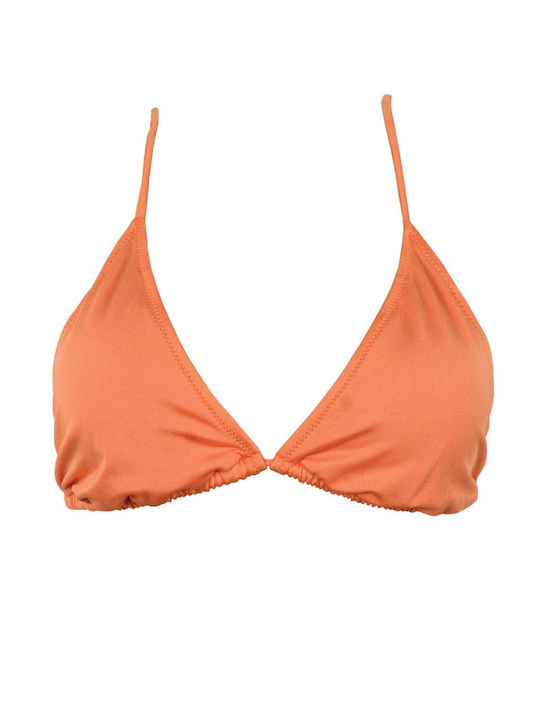 Rock Club Padded Triangle Bikini Top Orange