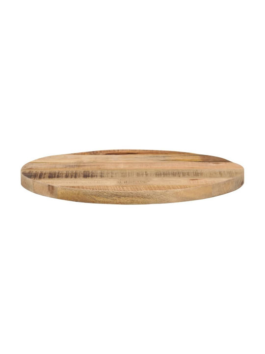 vidaXL Round Table Surface made of Solid Wood in Brown Color 40x40x1.5cm 370000 1pcs