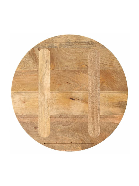 vidaXL Rund Tischoberfläche aus Massivholz in Braun Farbe 50x50x3.8cm 370061 1Stück