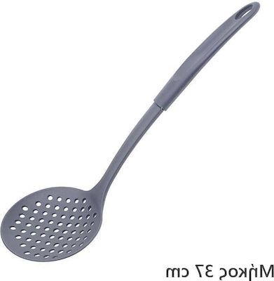 Shallow Plastic Colander Slotted Spoon Gray 37cm