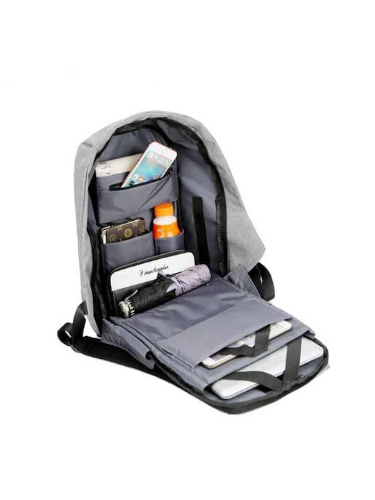 Edman Rucsac Impermeabil pentru Laptop 15.6" cu Port USB în Culoare Neagră