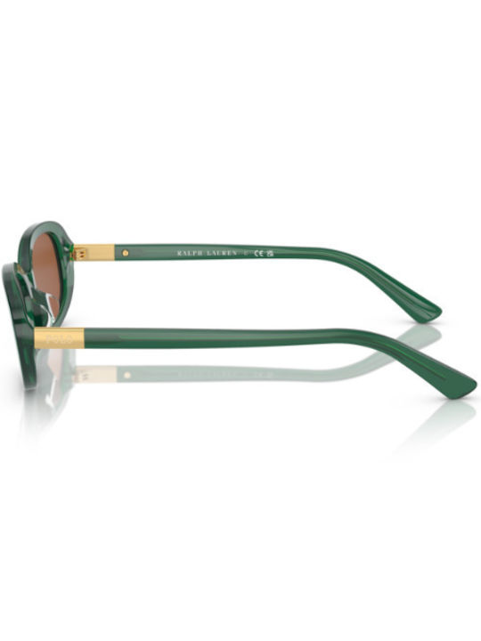 Ralph Lauren Women's Sunglasses with Green Plastic Frame and Brown Lens PH4198U 619573