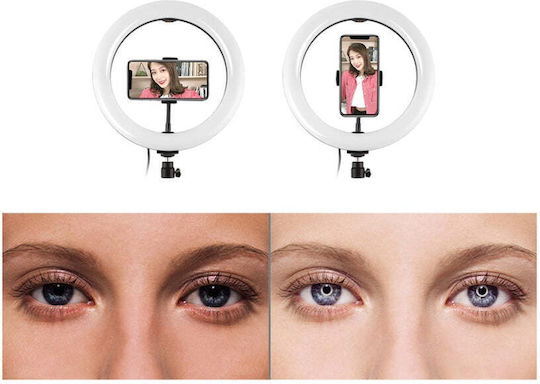 Puluz RGBW LED Ring Vlogging RGB Ring Light 26cm With Desktop Tripod And Mobile Phone Holder