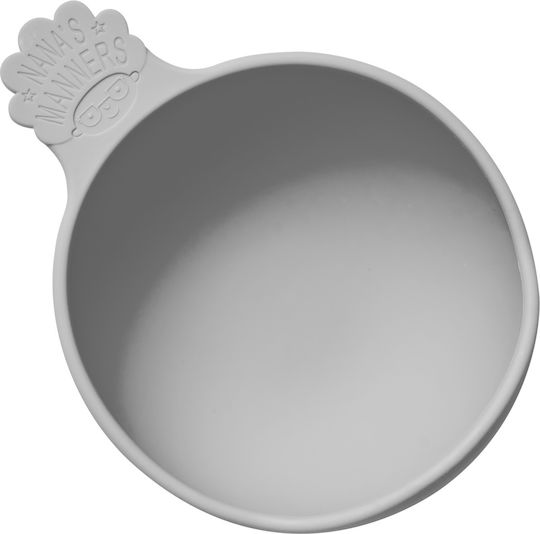 Nana's Manners Παιδικό Μπωλ Φαγητού Nana's Manners από Σιλικόνη Γκρι
