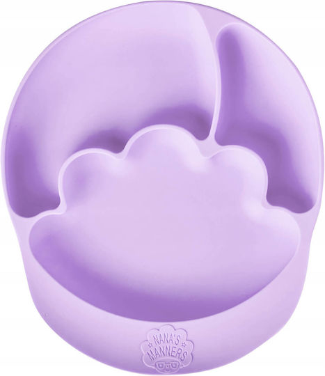Nana's Manners Baby Food Plate Nana's Manners made of Silicone Purple