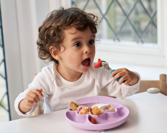 Nana's Manners Baby Food Plate Nana's Manners made of Silicone Purple