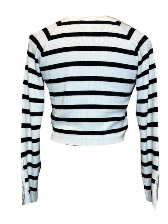 Vicolo Women's Blouse Striped White / Black