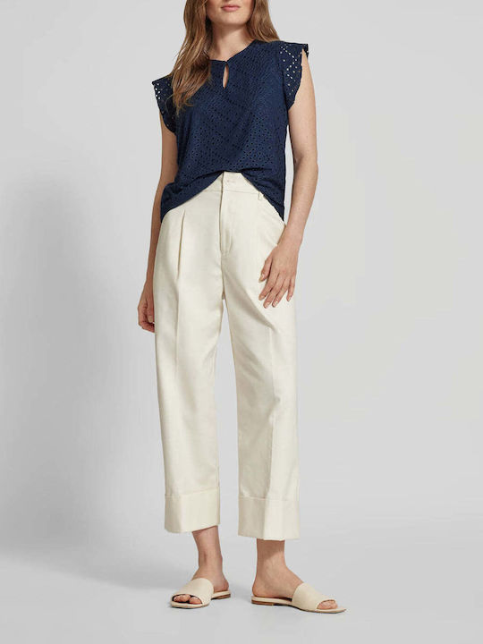 Vero Moda Women's Blouse Short Sleeve Navy Blazer