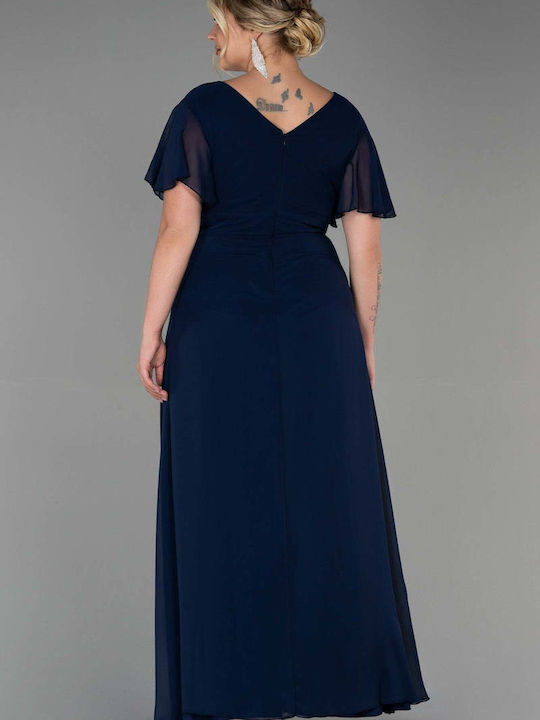 Bubble Chic Maxi Rochie pentru Nuntă / Botez Dark Blue