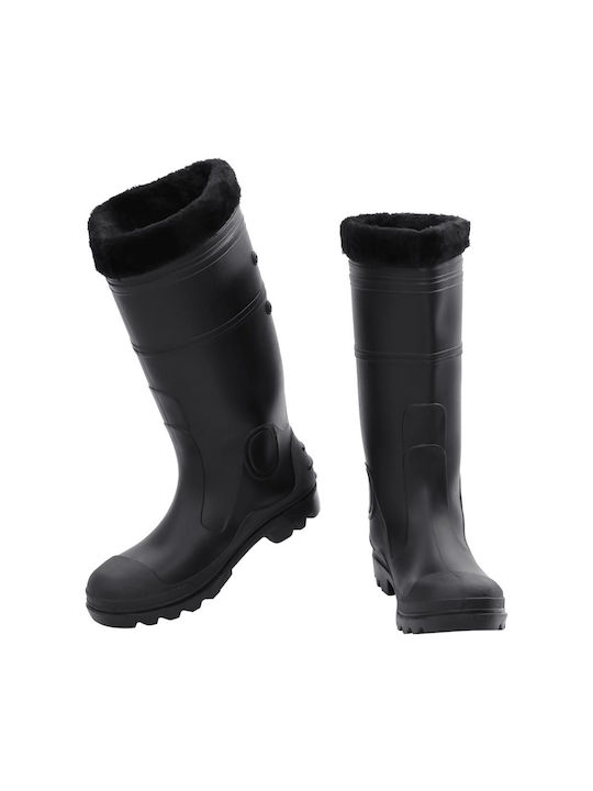 vidaXL Non-Slip Work Wellies Black