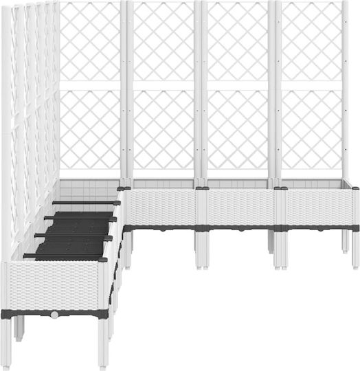 vidaXL Ζαρντινιέρα Πλαστική Λευκή 200x160x142εκ.