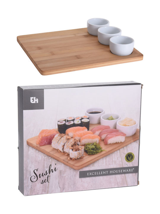 Excellent Houseware Πλατώ Σερβιρίσματος για Σούσι από Πορσελάνη 28x24εκ. 4τμχ Excellent Houseware Πλατώ Σερβιρίσματος για Σούσι από Πορσελάνη 28x24εκ. 4τμχ