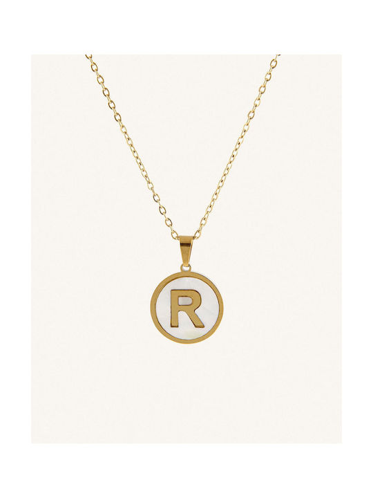 Stanstefan Necklace Pendant Monogram R Steel