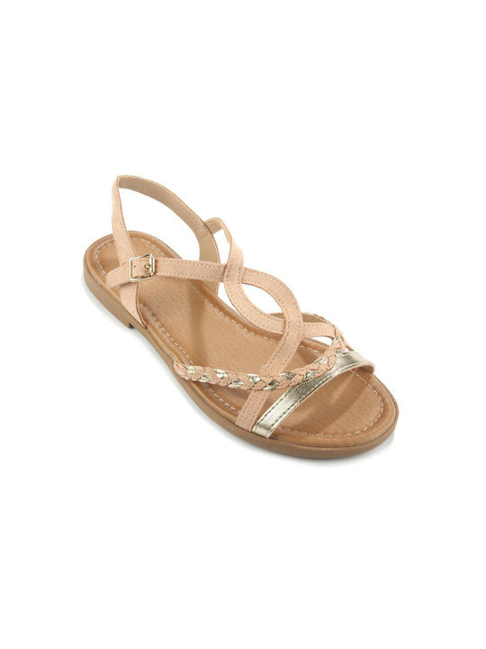 Fshoes Women's Flat Sandals in Pink Color