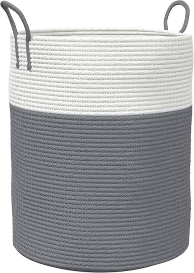 vidaXL Καλάθι Αποθήκευσης Υφασμάτινο Γκρι 38x38x46cm vidaXL Καλάθι Αποθήκευσης Υφασμάτινο Γκρι 38x38x46cm