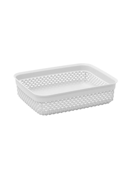 Storage Basket White 24.5x6.5x19.5cm 1pcs