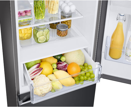 Samsung Kühl-Gefrierkombination 341Es NoFrost H185.3xB59.5xT65.8cm. Schwarz RB34C652EB1/EF