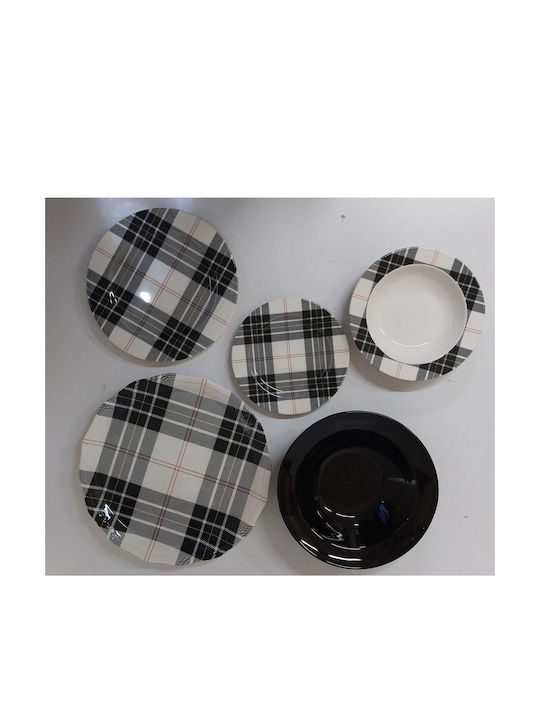 Marva Bonzai Black Ceramic Dinnerware Set 20pcs