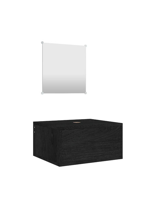 vidaXL vidaXL Badezimmerzubehör-Set Hölzernes Schwarz 2 Stück