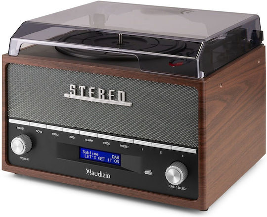 Audizio Frisco 102.200 Πικάπ με Προενίσχυση και Ενσωματωμένα Ηχεία Καφέ