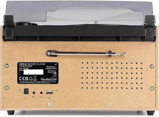 Audizio Frisco 102.200 Πικάπ με Προενίσχυση και Ενσωματωμένα Ηχεία Καφέ