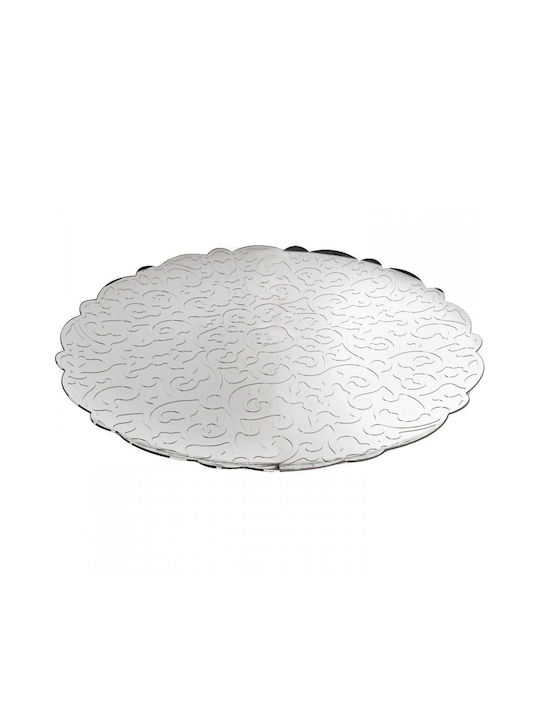 Alessi Dressed Mirror Неръждаем Кръгъл Поднос за сервиране в Сребрист Цвят MW07 1бр