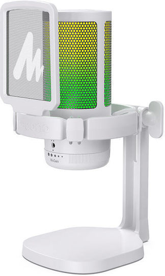 Maono DGM20 Δυναμικό Mikrofon mit USB Type-C Tischplatte in White Farbe