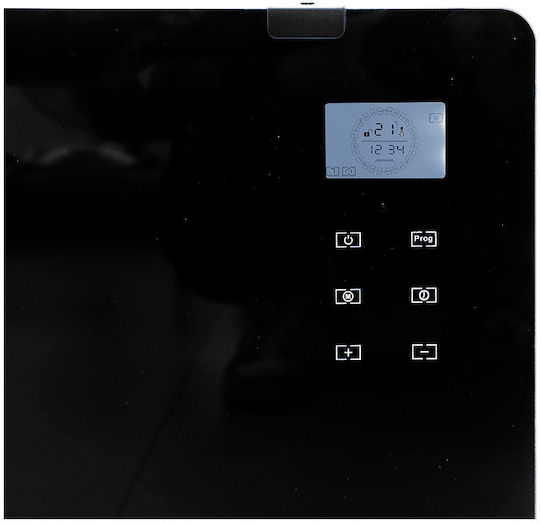 Finlux Raja Θερμοπομπός Δαπέδου 2000W με Ηλεκτρονικό Θερμοστάτη 75x60cm Μαύρος