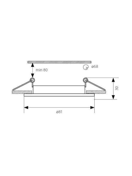 Kanlux Square Frame for Spot GX5.3 Black 8.1x8.1cm. 1pcs