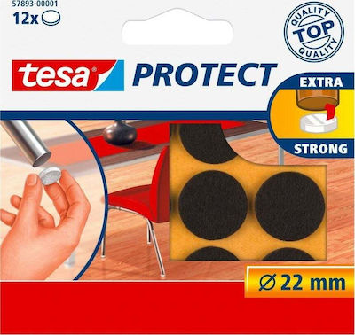 Tesa 57893 Round Furniture Protectors with Sticker 22mm 12pcs