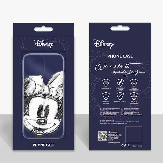 Case Apple Iphone 15 Pro Minnie 012 Disney Partial Print Transparent
