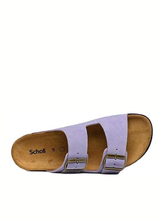 Scholl Suede Women's Sandals Purple