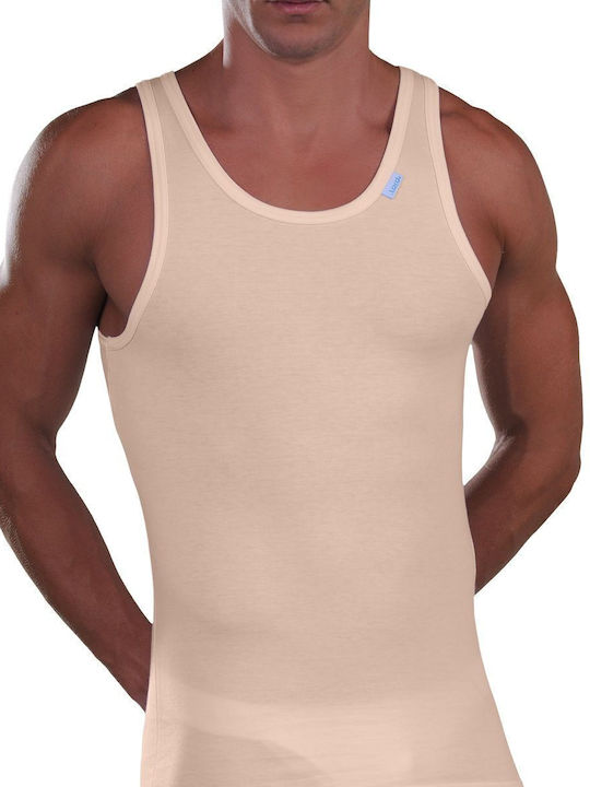 Lord Men's Thin Strap Undershirt, Cotton, Beige Color